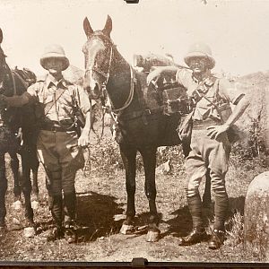 My Great Grandad with horse in India.