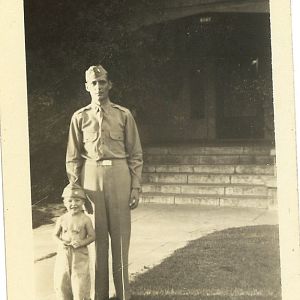1st Lieutenant Latrobe M Barnitz Jr. with his son Latrobe Barnitz III